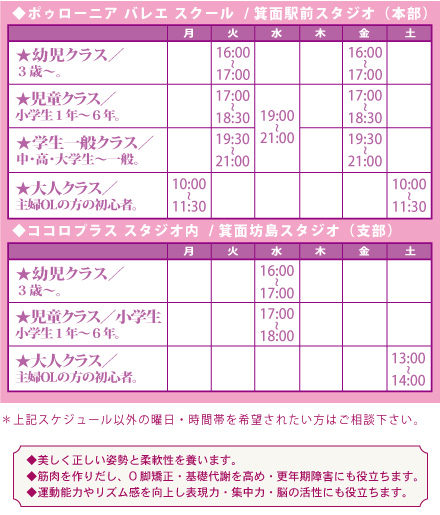 ポゥローニアバレエスクール/箕面駅前スタジオ(本部)